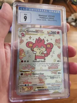 CGC 9 MINT Pokemon Simisear VSTAR Crown Zenith: Galarian Gallery GG37/GG70 Card - Image 2
