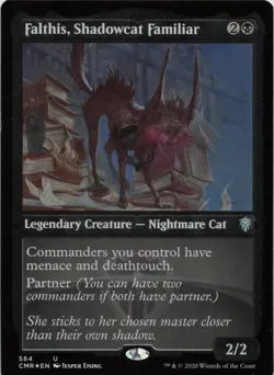 Falthis, Shadowcat Familiar (Foil Etched) - FOIL - U Commander Legends 564 - MTG - Image 1