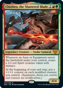 1 x Chishiro, the Shattered Blade - Foil - Commander: Kamigawa: Neon Dynasty - N - Image 1