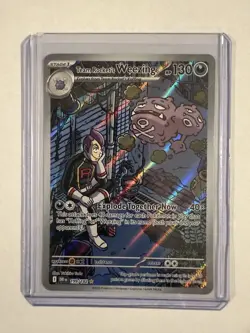 Team Rocket's Weezing -199/182 Destined Rivals Illustration Rare Pokemon - NM - Image 1