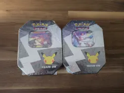 Sealed Set Of Two Pokemon TCG Celebrations 25th Anniversary Tins. - Image 1