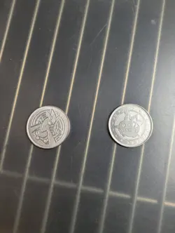 Vintage Pokemon TCG Metal Coins - Pikachu & Lugia - Image 1