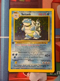 Pokemon FRENCH Blastoise Zapdos Poliwhiri Base Set 1st Edition Holofoil Bundle - Image 1