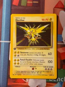 Pokemon FRENCH Blastoise Zapdos Poliwhiri Base Set 1st Edition Holofoil Bundle - Image 5