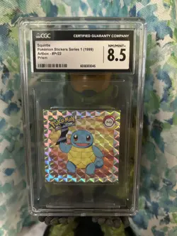 Squirtle Artbox Pokemon Stickers Series 1 Prizm #PR22 1999 - Rare Vintage Collec - Image 1
