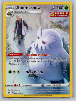 Abomasnow TG01/TG30 NM Full Art Rare Astral Radiance Trainer Gallery Pokemon 001 - Image 1