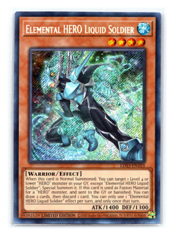 Elemental HERO Liquid Soldier - LDS3-EN103 - Secret Rare - 1st Edition - Yugioh - Image 1
