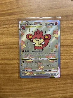 NM Pokemon Crown Zenith Simisear VSTAR Full Art Ultra Rare Holo Card GG37/GG70 - Image 1