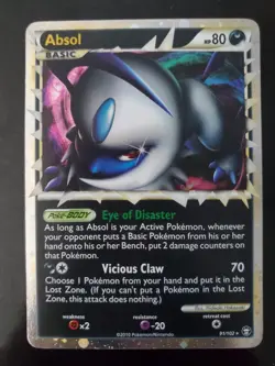 Absol Prime 91/102 Holo Ultra Rare Pokemon TCG Card HGSS Triumphant LP-NM - Image 1