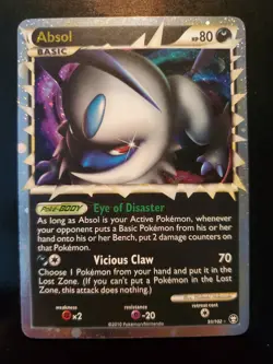 Absol Prime 91/102 Holo Ultra Rare Pokemon TCG Card HGSS Triumphant LP-NM - Image 2