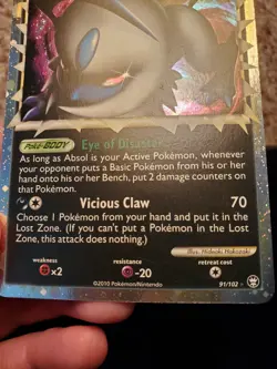 Absol Prime 91/102 Holo Ultra Rare Pokemon TCG Card HGSS Triumphant LP-NM - Image 5