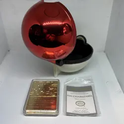 1999 Pokemon Burger King 23K Gold-Plated Charizard Card #06 w/Poke Ball and Box! - Image 4