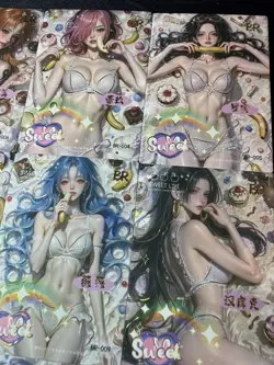 One Piece 9 Collectible Character Anime White Bikini Waifu Cards CCG Boa Nami - Image 3