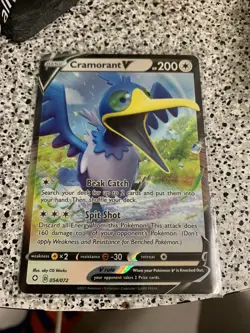 Shining Fates Cramorant V #54/72 Near Mint Condition Pokemon Card TCG PSA - Image 1
