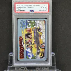 PSA 10 Japanese Dragon Ball Itajaga Card Son Goku Yamcha Krillin Full Art Rare - Image 1