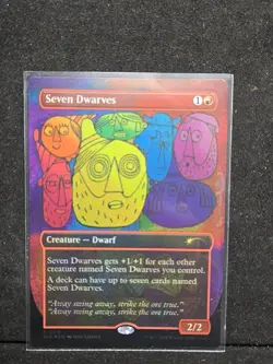 Magic: The Gathering | Secret Lair Drop| Seven Dwarves | Rainbow Foil | 0819 - Image 1