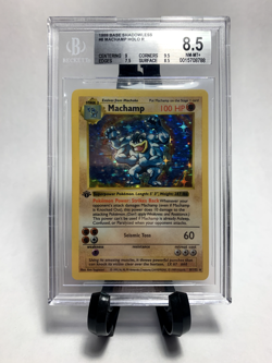 Machamp 8/102 Base Set Shadowless First Edition Holo BGS 8.5 Beckett Pokemon - Image 1