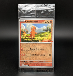 SEALED Pokemon Charmander 004/165 MEW EN-151 GameStop Reverse Holo Promo - Image 1