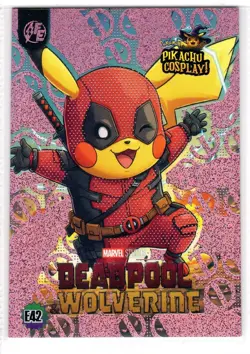 Deadpool & Wolverine (Pikachu) #E42 - Pink Holo Box Hit Pikachu Cosplay Pokemon - Image 1