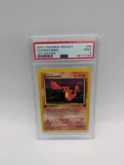 Charmander 1st Edition Team Rocket Pokemon #50 PSA 9 - Image 1