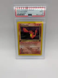 Charmander 1st Edition Team Rocket Pokemon #50 PSA 9 - Image 2