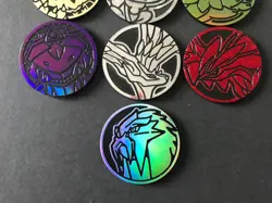 10 X Pokemon Coins Coin Tokens Shiny Lucario Chansey Shaymin Entei Raikou Yvelta - Image 2