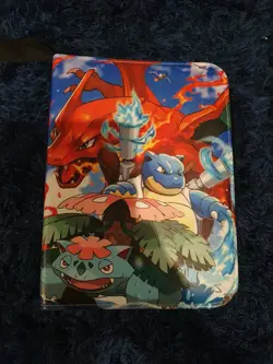Charizard Venusaur Blastoise Pokemon Premium Zip Trading Card Binder 4 Pocket - Image 1