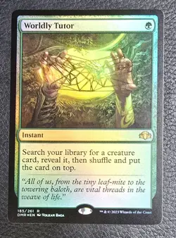 Worldly Tutor Dominaria Remastered Foil MTG NM Magic Card - Image 1