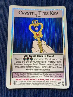 Sailor Moon CCG Foil Trading Card- Past & Future DART- Crystal Time Key 62/70 - Image 1