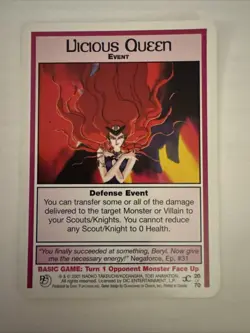 Sailor Moon CCG Card Game Past & Future Vicious Queen TCG 20 of 70 - Image 1