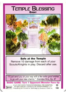 Sailor Moon CCG Premier Edition Event Temple Blessing Trading Card - Image 1