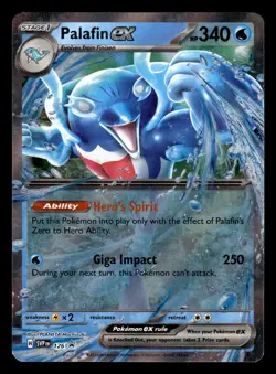 Palafin ex SVP 126 Double Rare Black Star Promo Pokemon Card - Image 1