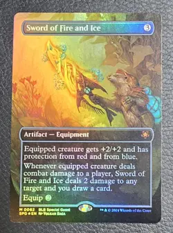 Sword of Fire and Ice (Borderless) Special Guests Foil NM Magic Card - Image 1