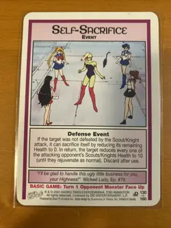Self-Sacrifice 130/160 Sailor Moon TCG NM Rare - Image 1