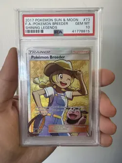 2017 Pokemon SM Shining Legends 73/73 Pokemon Breeder PSA 10 - Image 1