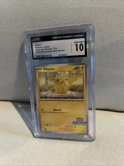 Pikachu Black Star Promo 214 Illustration Contest 2024 Pokemon CGC Gem Mint 10 - Image 2