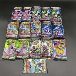 Pokemon TCG Lot Of 16 Scarlet And Violet Miscellaneous Booster Packs New Sealed - Image 1