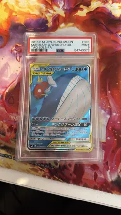 Pokemon TCG Tag Bolt Tag Team Magikarp Wailord Holo 98 PSA Mint 9 - Image 1