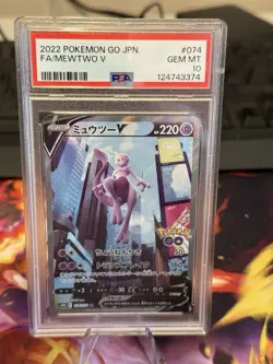 PSA 10 GEM MINT - 2022 Mewtwo V 074/071 Japanese Pokemon GO Alternate Alt Art - Image 1