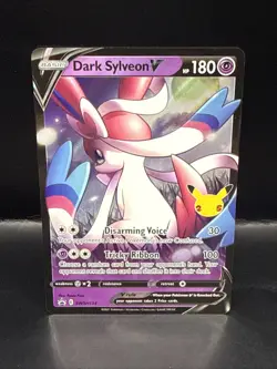 Pokemon 25th Anniversary Celebration Dark Sylveon V Promo SWSH134 NM - Image 2