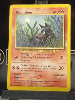 Pokemon TCG Houndour Neo Discovery 24/75 Unlimited Rare HP - Image 2