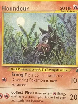 Pokemon TCG Houndour Neo Discovery 24/75 Unlimited Rare HP - Image 3