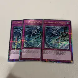 YuGiOh x3 Ice Dragon's Prison *EURO* 1st Ed Quarter Century Secret Rare RA01 - Image 1