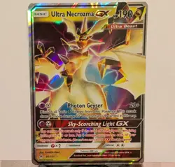 Ultra Necrozma GX 95/131 Holo Ultra Rare Forbidden Light Pokemon Card - LP - Image 1