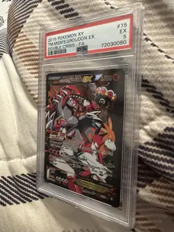 Pokemon TCG Team Magma's Groudon-EX Double Crisis Holo Card 15/34 PSA 5 *CLEAN* - Image 4