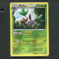 Pokemon TCG Shiftry 7/106 XY Flashfire Reverse Holo Rare Card EN-DMG 2014 - Image 1