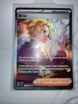 Pokemon TCG Briar 171/142 Sv07 Stellar Crown Holo Card NM Condition - Image 1