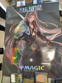 Foil promo poster Final fantasy MTG magic Sephiroth - Image 1