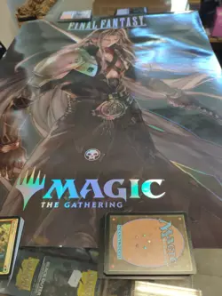 Foil promo poster Final fantasy MTG magic Sephiroth - Image 2