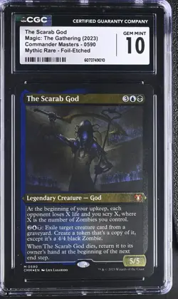 THE SCARAB GOD Commander Masters Etched Foil Mythic CGC 10 MTG - Image 1